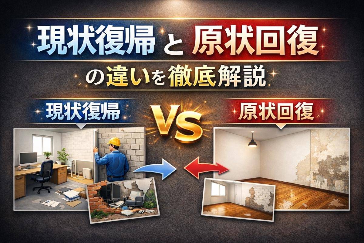 現状復帰と原状回復の違いを徹底解説|賃貸や店舗の工事費用・用語の正しい使い分けと注意点