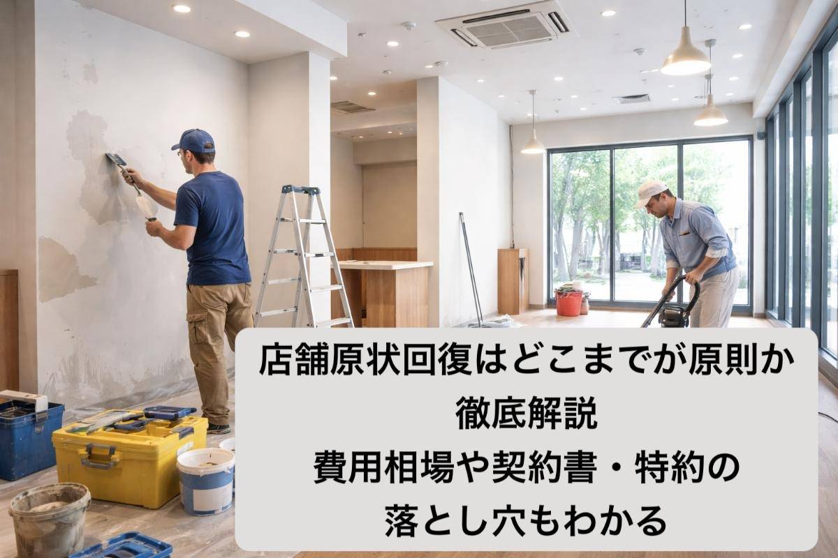 店舗原状回復はどこまでが原則か徹底解説|費用相場や契約書・特約の落とし穴もわかる