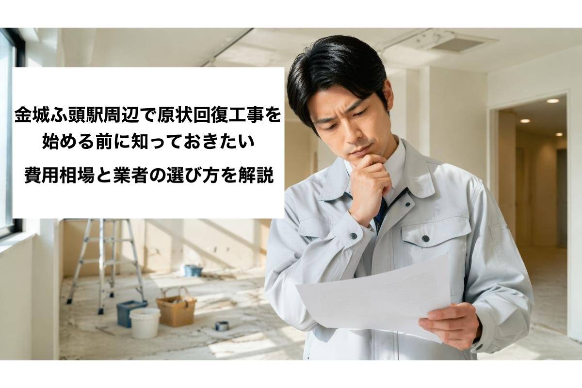 金城ふ頭駅周辺で原状回復工事を始める前に知っておきたい費用相場と業者の選び方を解説
