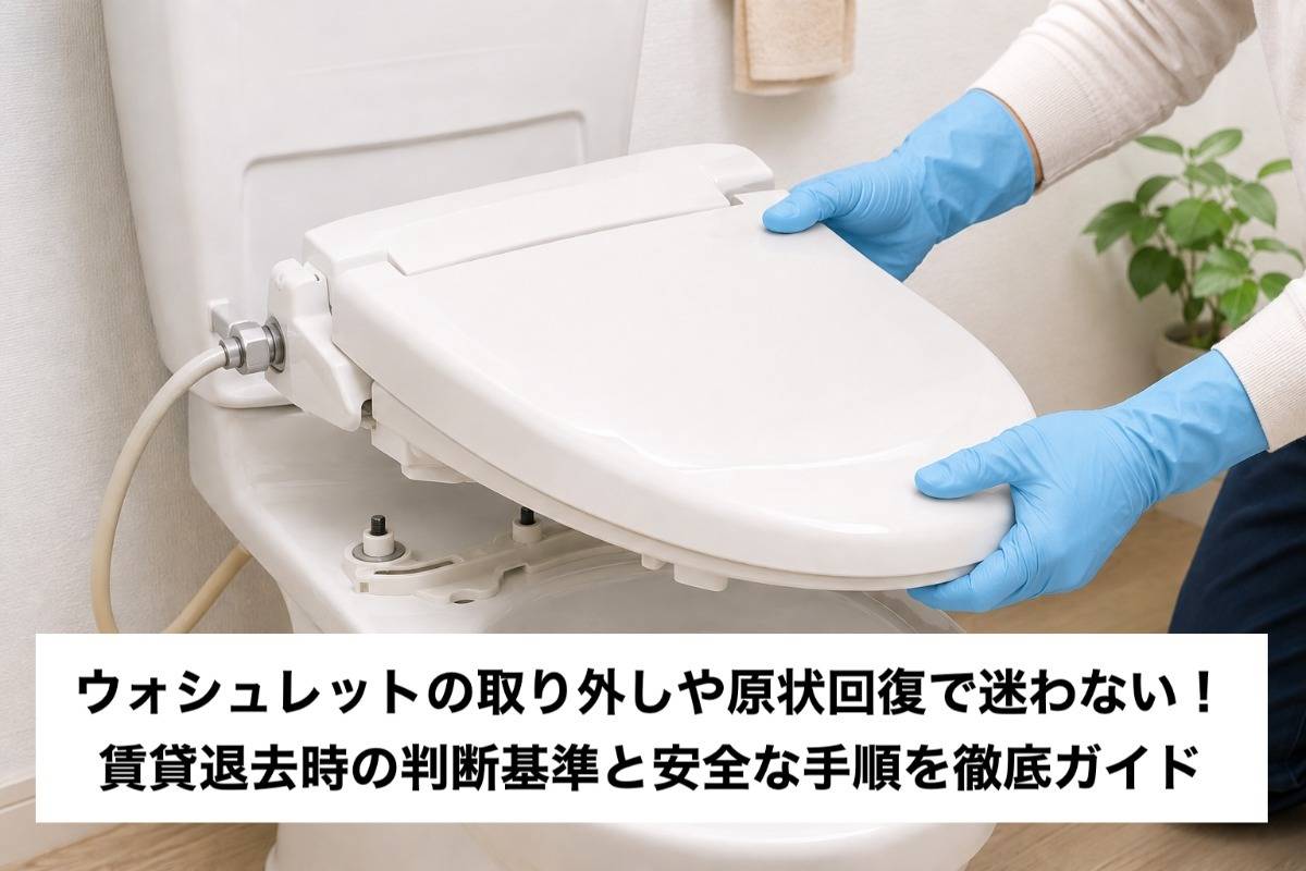 ウォシュレットの取り外しや原状回復で迷わない!賃貸退去時の判断基準と安全な手順を徹底ガイド